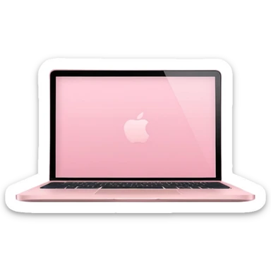 Create me a pink mabook desktop screen sticker