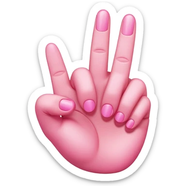 A pink middle finger  sticker