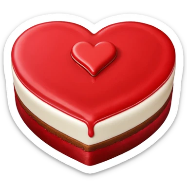Heart-shaped cake sticker