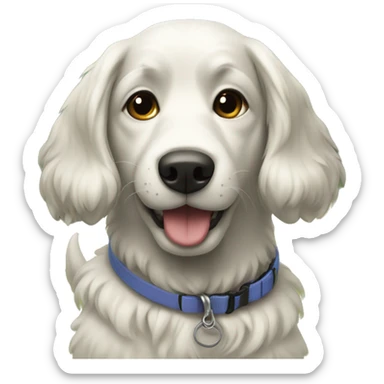 Dog on a walk sticker