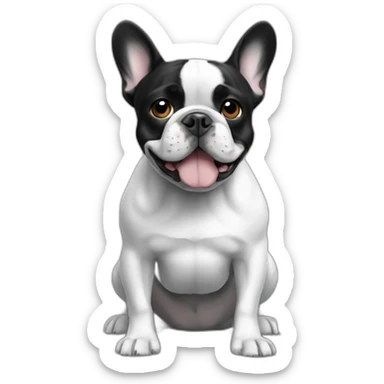 French-bulldog-Black and white sticker