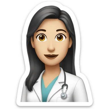 Female dermatologist sticker