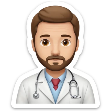 Male doctor little beard sticker
