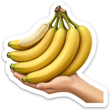 Bananas on the hand sticker