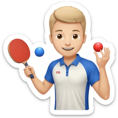athlette with ping pong rocket sticker
