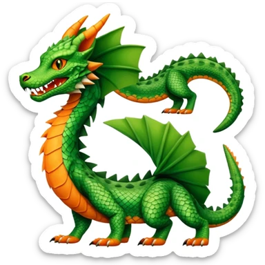 Alligator-Dragon-Lynx-Bobcat-Fakémon-hybrid-creature with a long muzzle, full body sticker