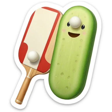 🥒+🏓 sticker