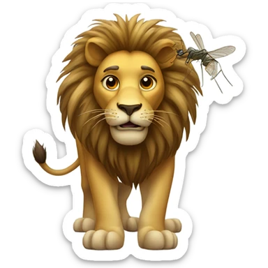 lion and mosquito sticker