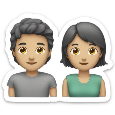 Dos personas abrazadas sticker