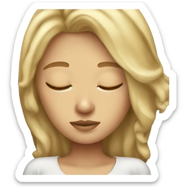 Dirty blonde girl sleeping sticker