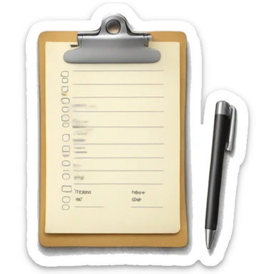 Sign up sheet with clipboard and pen sticker