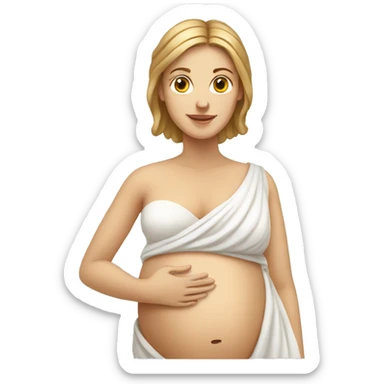 white ancient greek woman pregnant sticker