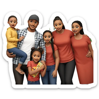 family fun day outdoors sticker