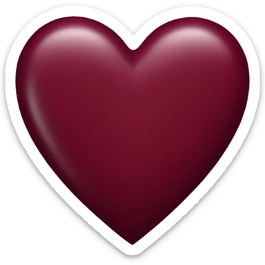 burgundy heart sticker