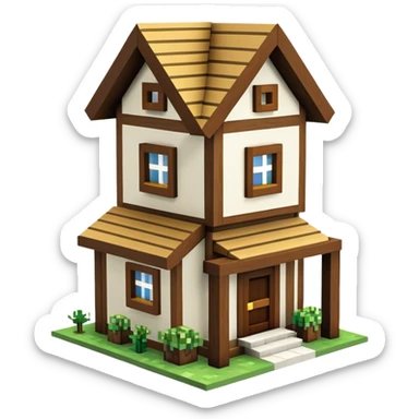 Minecraft house sticker