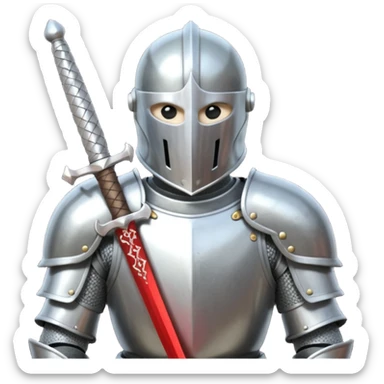 Headless Knight with Sword close up sticker