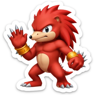Sonic the hedgehog: Knuckles the echidna sticker