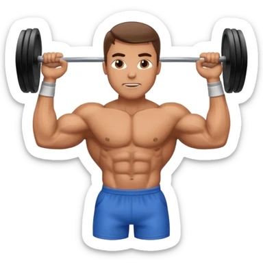 muscle man workout sticker