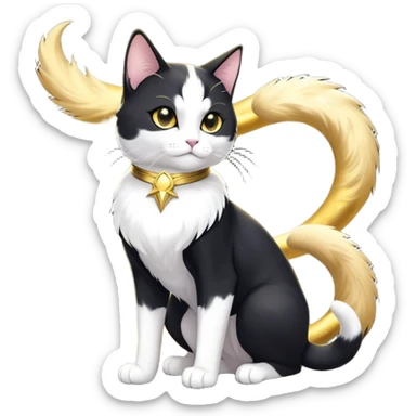 Gay King Kong Super duper Transcendent celestial infinity cosmic galactic energy Mega neon unicorn dragon hydra hyper rare golden penguin Golden Divine god angel Omni Black and white Super muscular Buff sigma Gigachad cat full body tuxedo colored  sticker