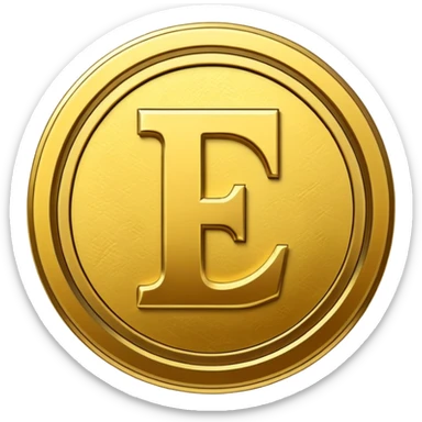 Currency crypto money symbol for the money "Fcoins" letter F sticker