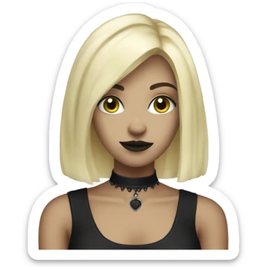 Blonde goth girl sticker