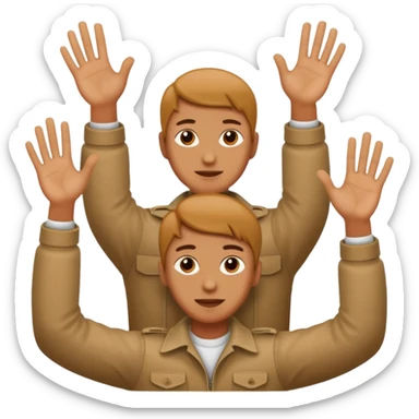 Someone holding up six and seven in their hand sticker