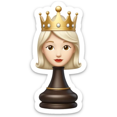 Chess piece queen sticker