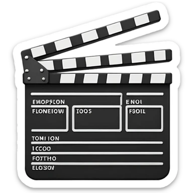 create a film clapper board, do not include any text sticker