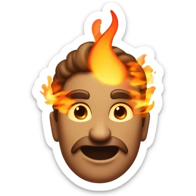The word, daddy, but on fire ￼ sticker