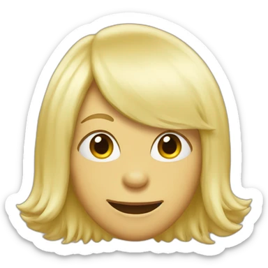 dinosaur with a blond wig sticker