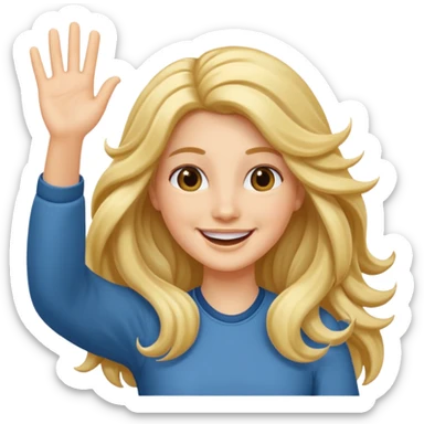 carita saludando  sticker