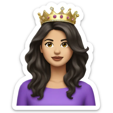 selena gomez with crown sticker