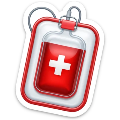 medical blood bag sticker
