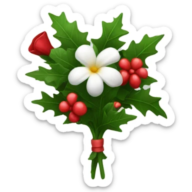 christmas flowers  sticker