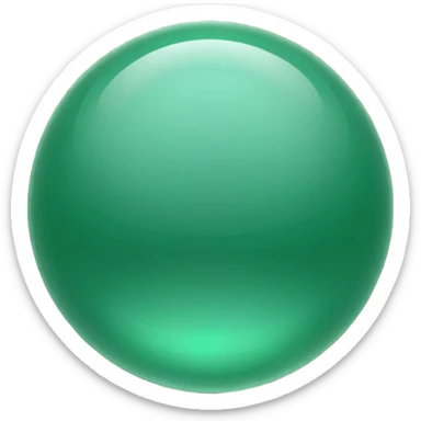 emerald sphere, strong cool green sticker
