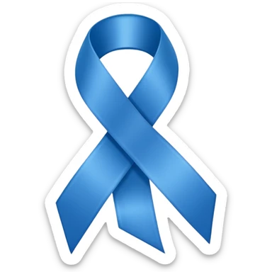 Blue ribbon for diabetes awareness day sticker