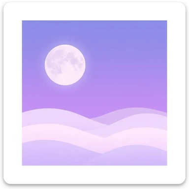 pastel purple moon sticker