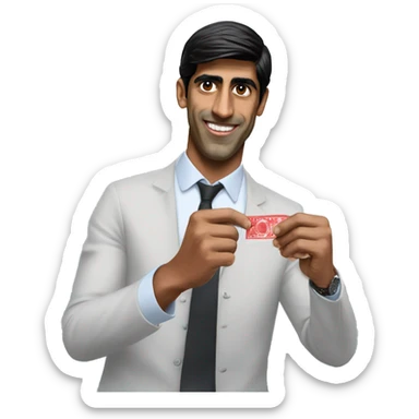 rishi sunak placing a bet sticker