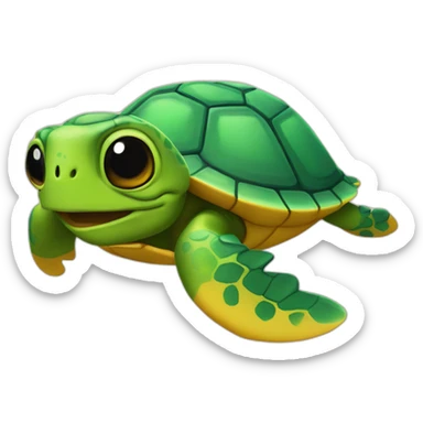 Tortuga voladora sticker