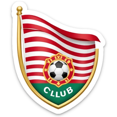 Create The flag called “ikurriña” From The basque country with a mix with The Athletic club futboll logo sticker