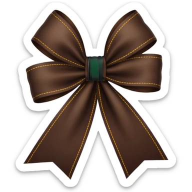 Dark Brown thin Bow sticker
