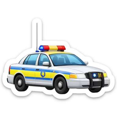police car crime scene sticker