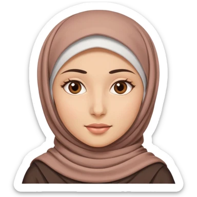 hijab woman with neutral face sticker