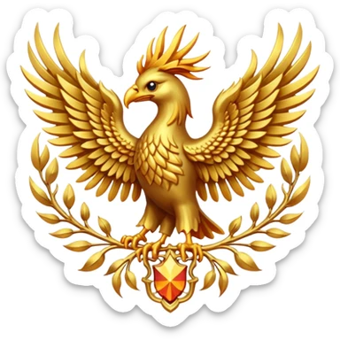 phoenix crest/brosch sticker