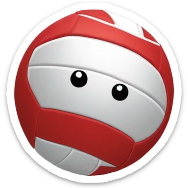 red volleyball sticker