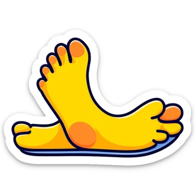 emoji with ugly feet sticker