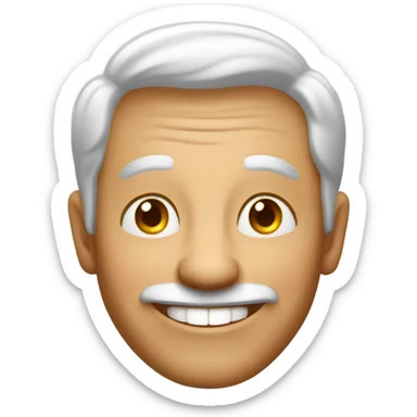 very happy older man sticker