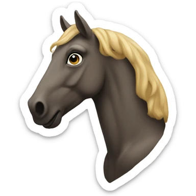 Reverse centaur. Horse head with a human body.  sticker