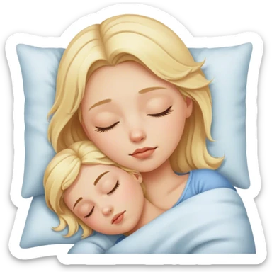 Blonde girl sleep  sticker