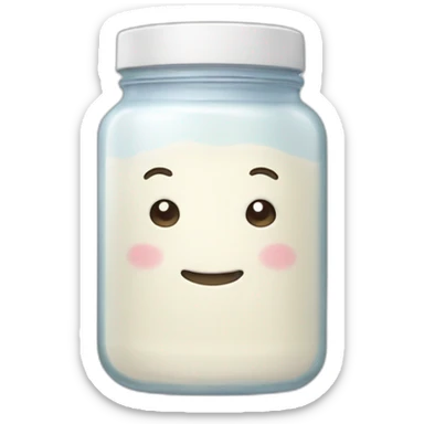 jar of moisturizer sticker